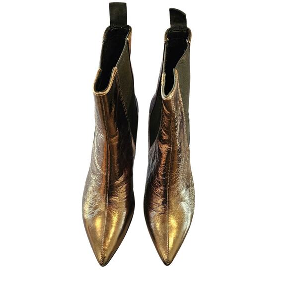 Vagabond Shoemakers Whitney Heeled Chelsea Boot Bronze $160 point toe Sz 38 - Picture 5 of 15
